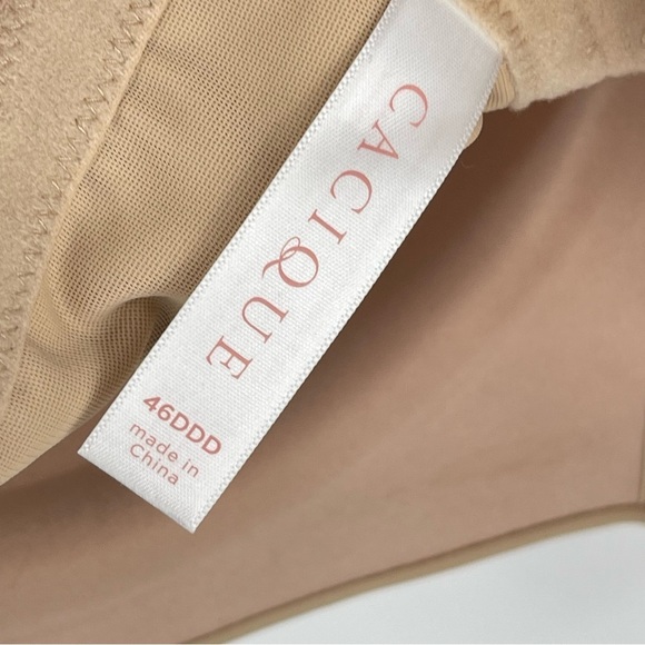 Cacique Size 46DDD Lightly Lined T-Shirt No Wire Nude Tan Beige Bra Excellent - Picture 11 of 11